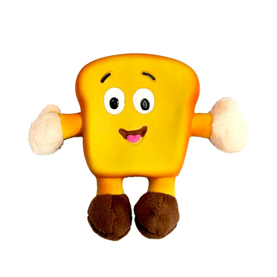 Kara Dessert Series Toast Squeaky Dog Toy
