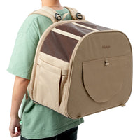 Ibiyaya The Loafer Pet Backpack Carrier Macchiato Beige