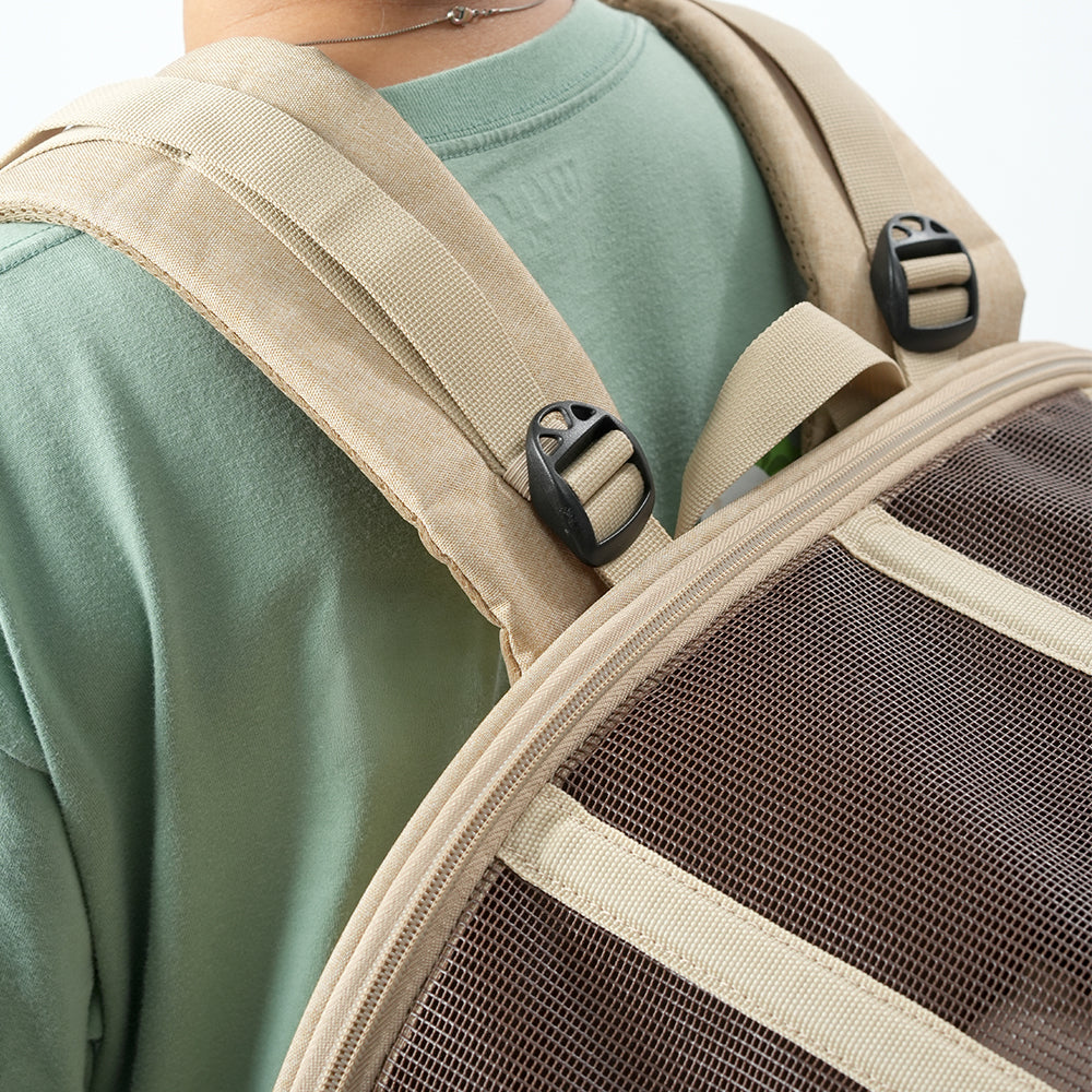 Ibiyaya The Loafer Pet Backpack Carrier Macchiato Beige