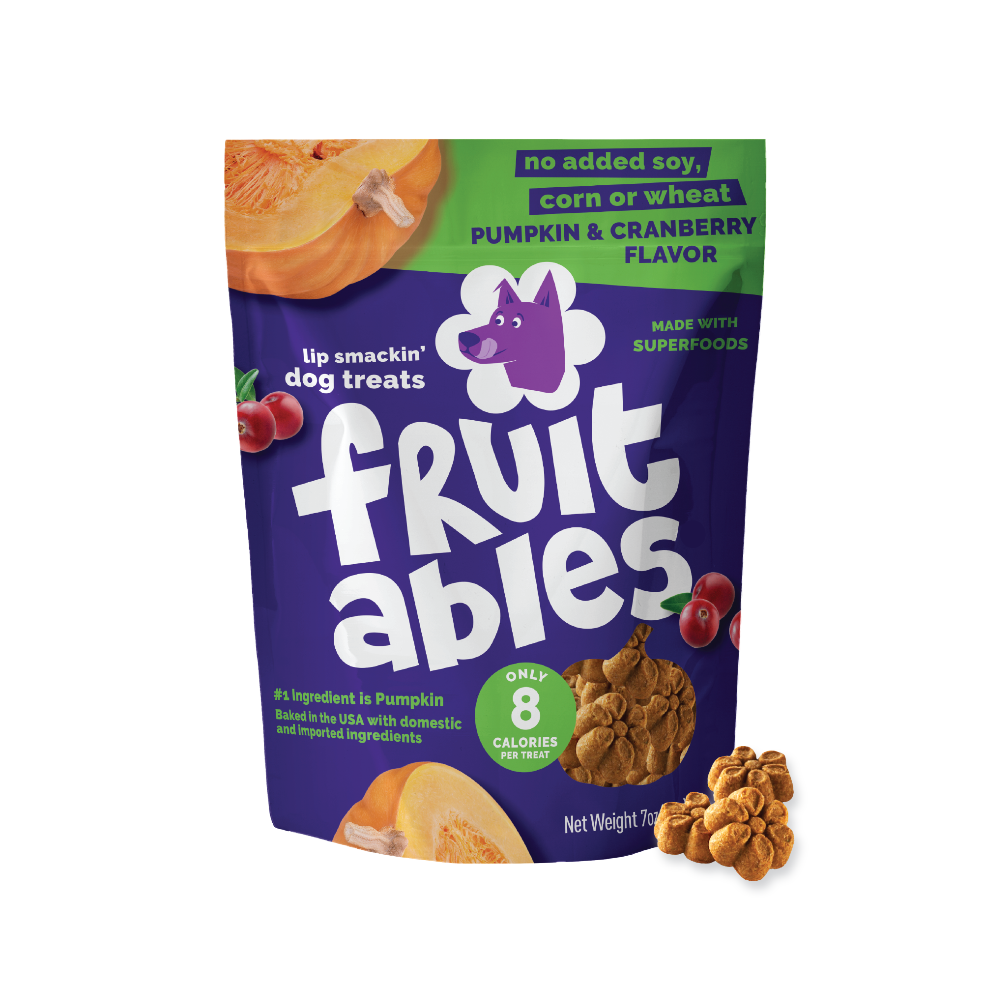 Fruitables Pumpkin & Cranberry Dog Treats