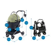 Ibiyaya Lyte 3-in-1 Detachable Pet Stroller Medium