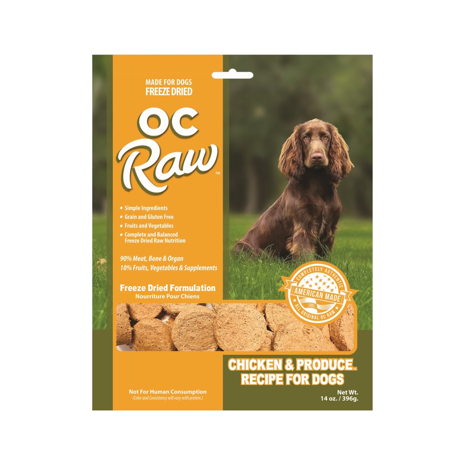 OC Raw Chicken & Produce Sliders Freeze-Dried Raw Dog Food
