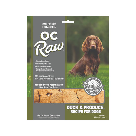 OC Raw Duck & Produce Sliders Freeze-Dried Raw Dog Food