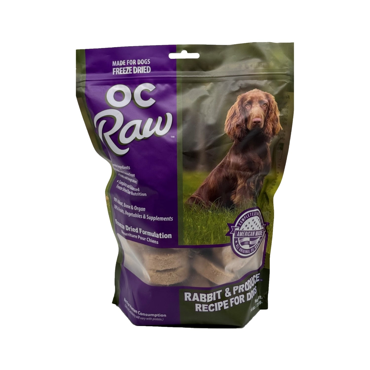 OC Raw Rabbit & Produce Sliders Freeze-Dried Raw Dog Food
