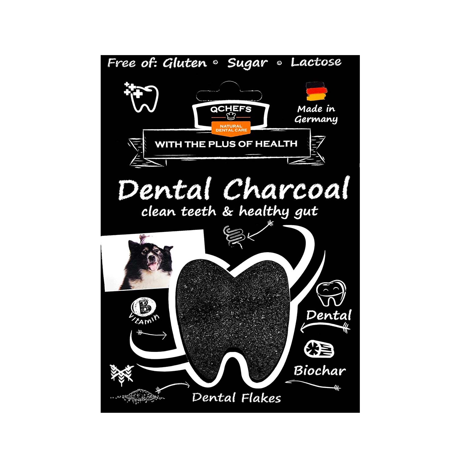 Qchefs Dog Dental Charcoal Flakes