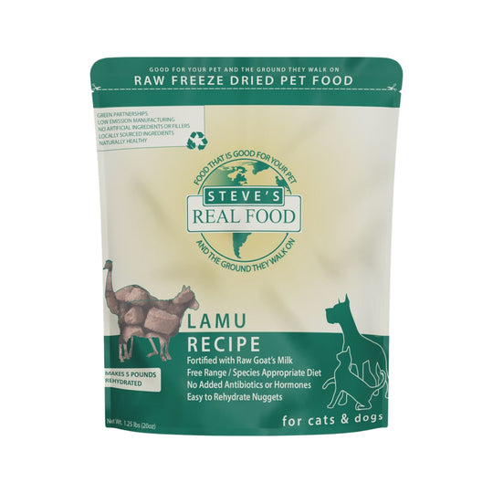 Steve's Real Food Lamu Freeze-Dried Raw Food For Cats & Dogs