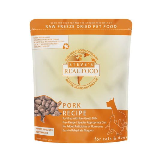 Steve's Real Food Pork Freeze-Dried Raw Food For Cats & Dogs