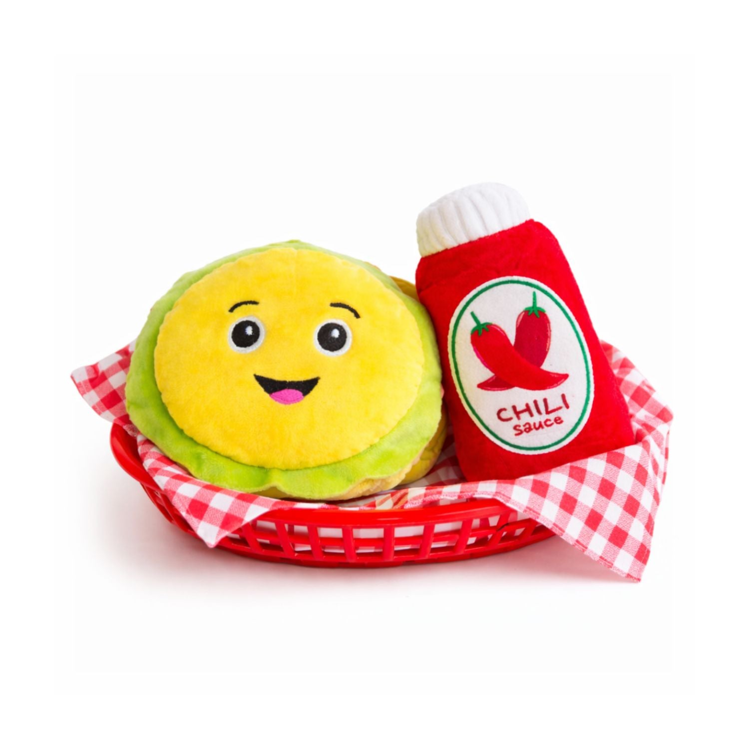 Kara Burger and Chilli Sauce Set Dog Toy
