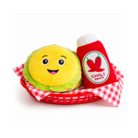 Kara Burger and Chilli Sauce Set Dog Toy