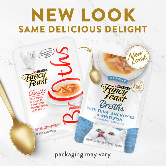 Fancy Feast Classic Tuna, Anchovies & Whitefish Broth Pouch Cat Food