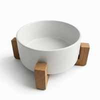Carno Pet Bowl With Wooden Rack
