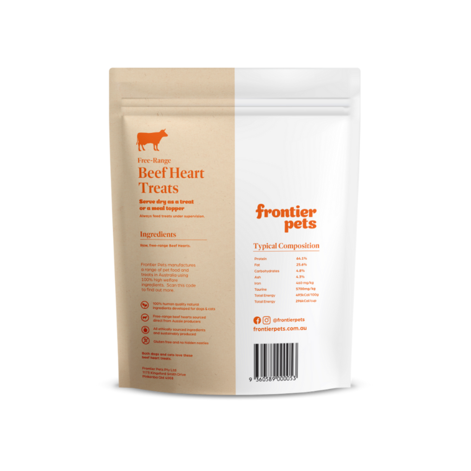 Frontier Free-Range Freeze-Dried Raw Beef Heart Treat