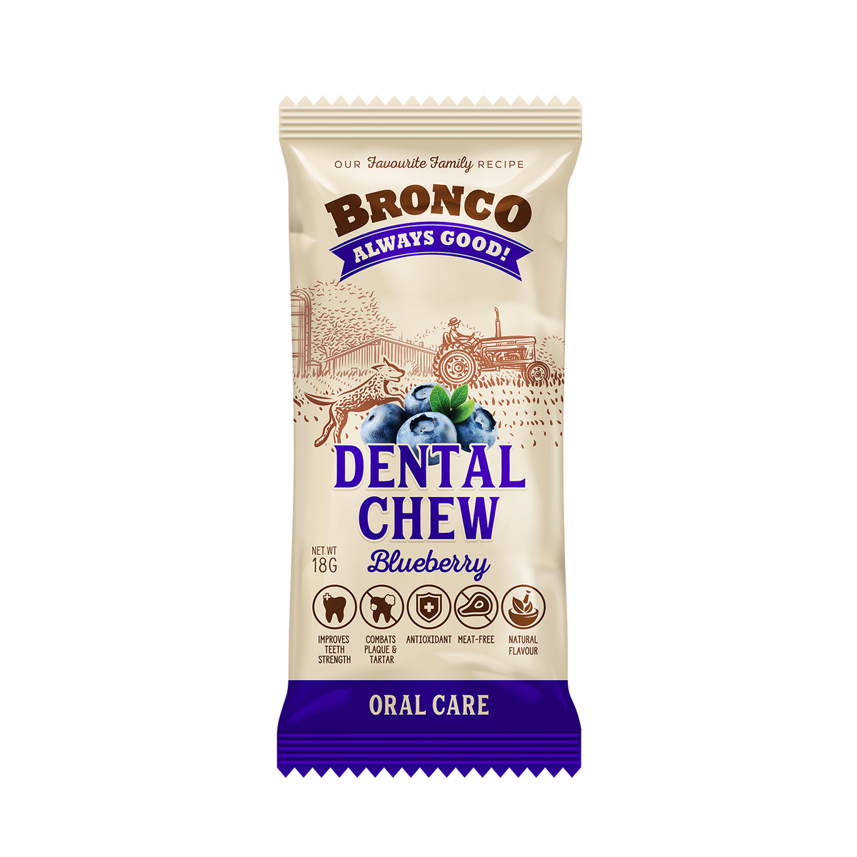 Broncopet Bronco Blueberry Dental Chew Dog Treat – Pets' Station