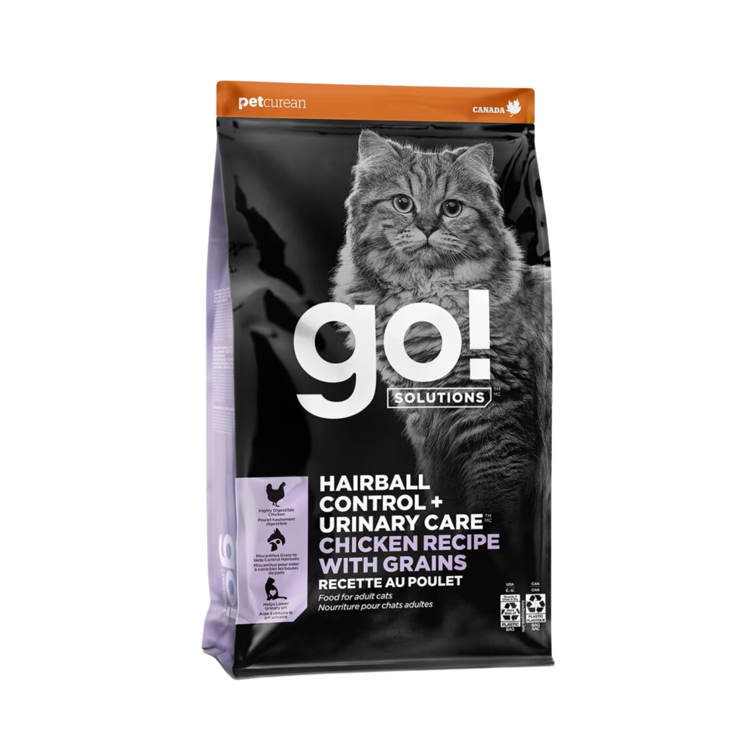 Go! Solution Hairball Control + Urinary Care Chicken with Grain Cat Dry Food