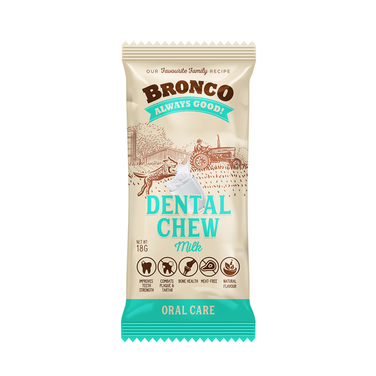 Bronco Milk Dental Chew Dog Treat