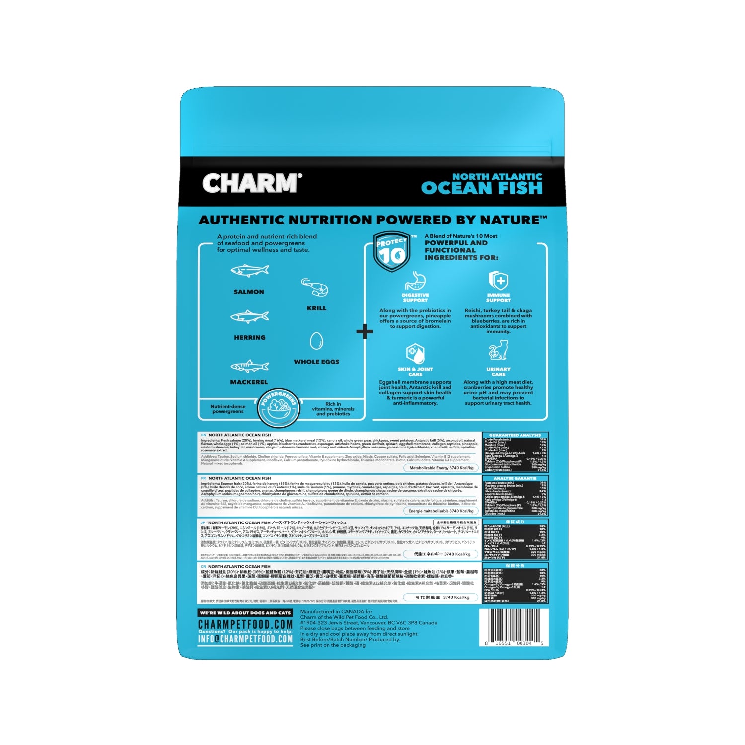 Charm North Atlantic Ocean Fish Dry Cat Food
