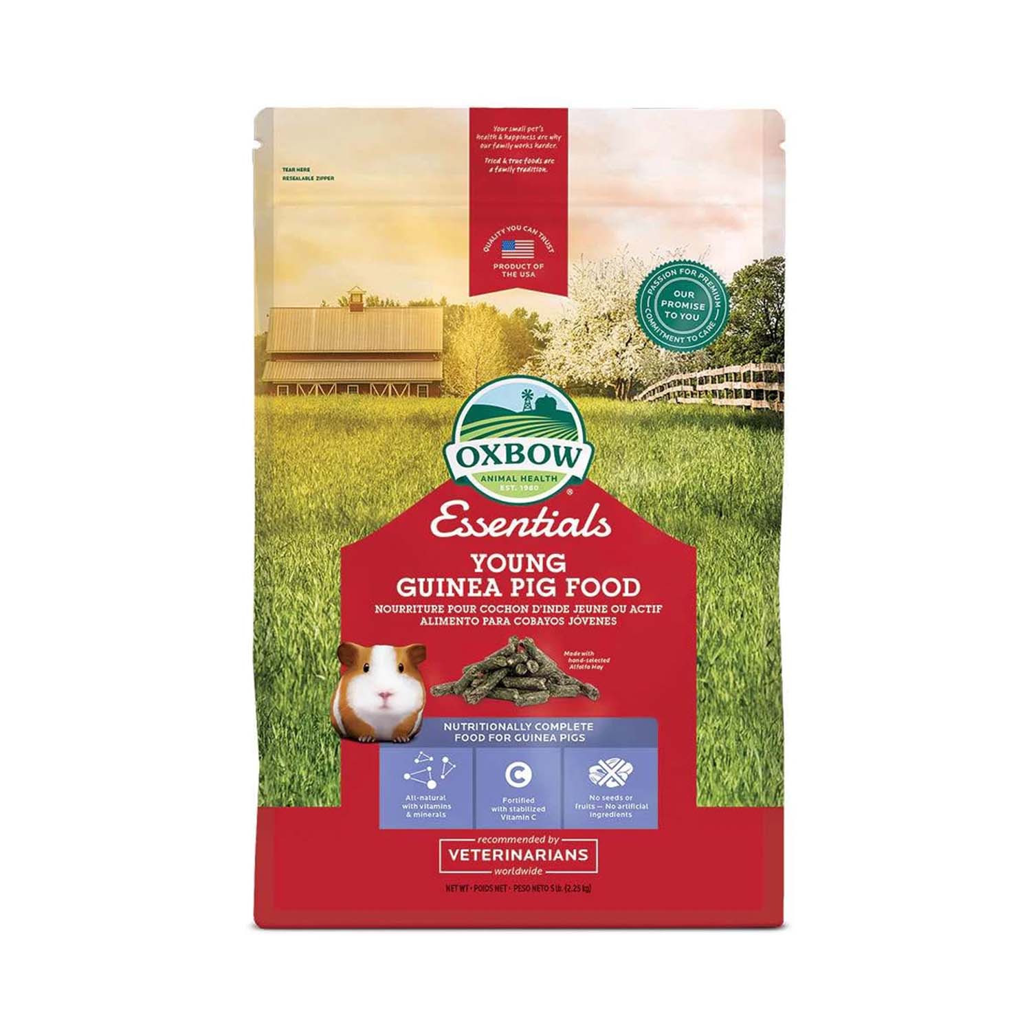 Oxbow Essentials Young Guinea Pig Food Dry Small Animal Food