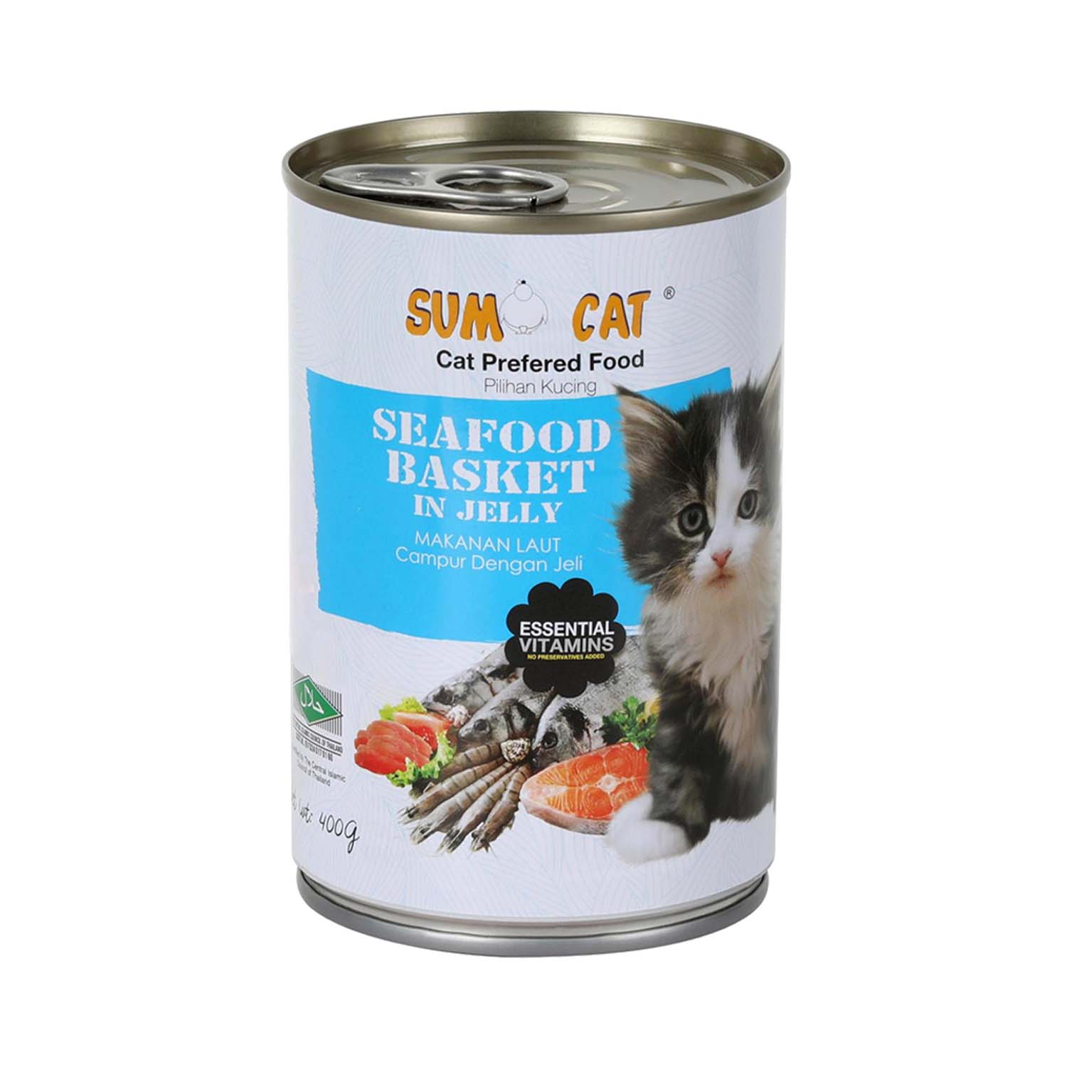 Sumo Cat Seafood Basket In Jelly Canned Cat Food