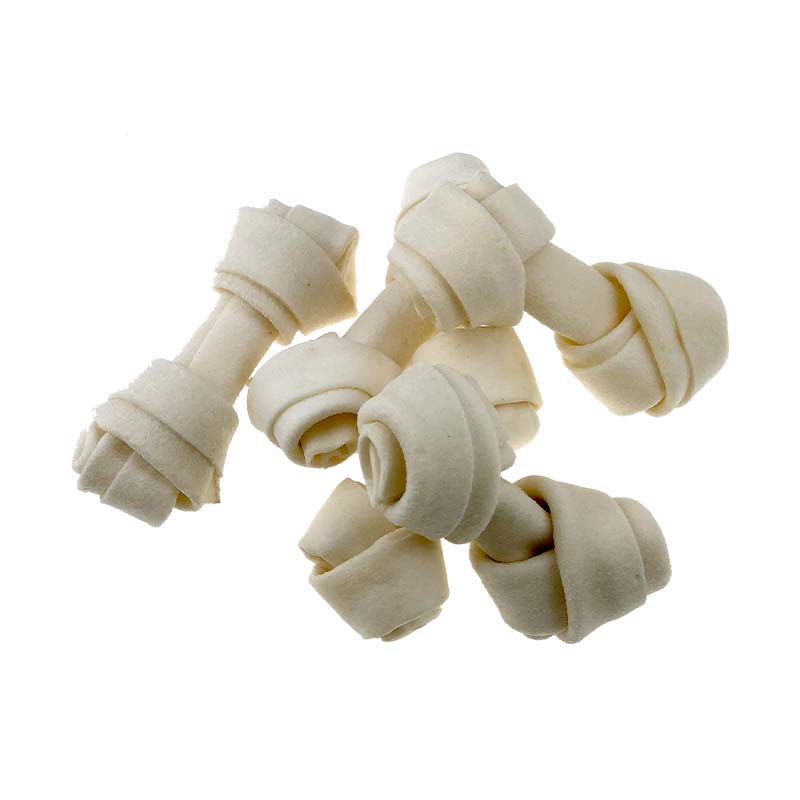 World Pet Milky Knotted Bone 3-3.5'' - 5pcs