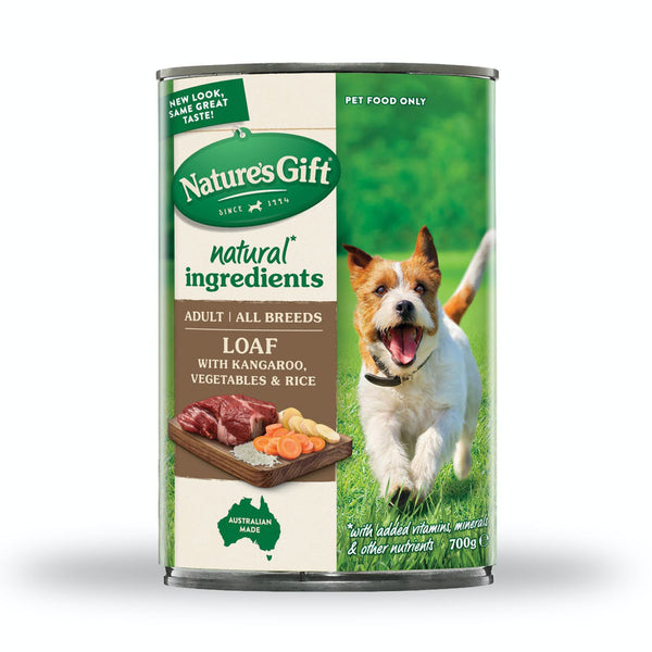 Nature s Gift Loaf Kangaroo Vegetables Rice Canned Dog Food