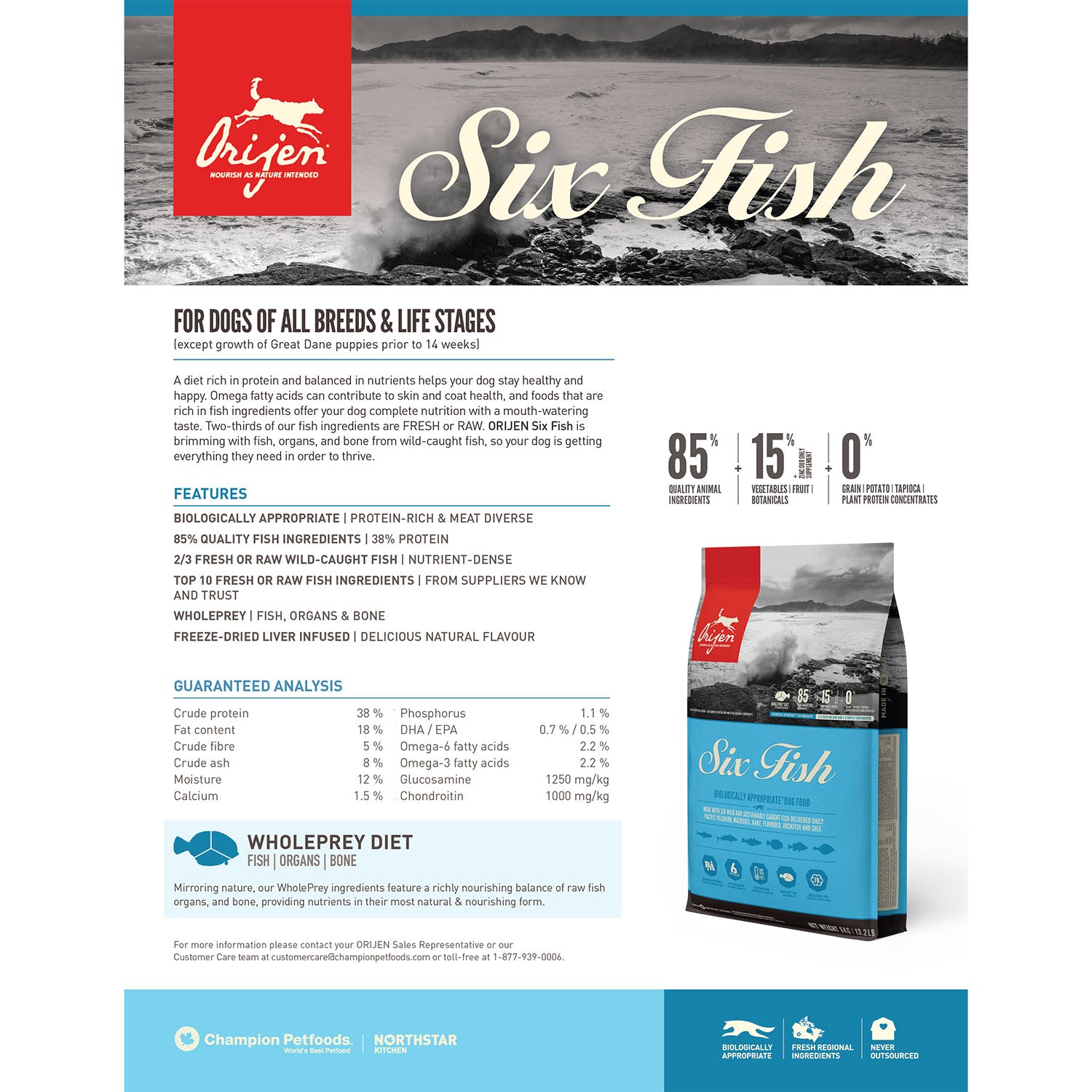 Orijen Six Fish Dry Dog Food