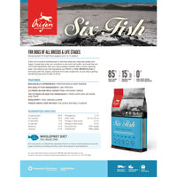 Orijen Six Fish Dry Dog Food