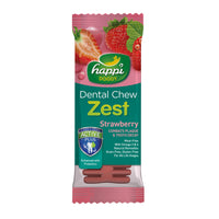 Happi Doggy Dental Chew Zest Strawberry Dog Treat (4 inch)