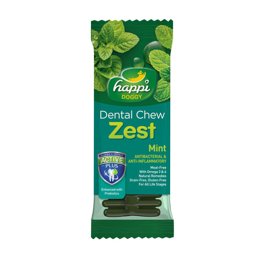 Happi Skippi Dental Chew Zest Mint Dog Treat (4 inch)