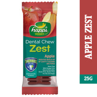 Happi Doggy Dental Chew Zest Apple Dog Treat (4 inch)