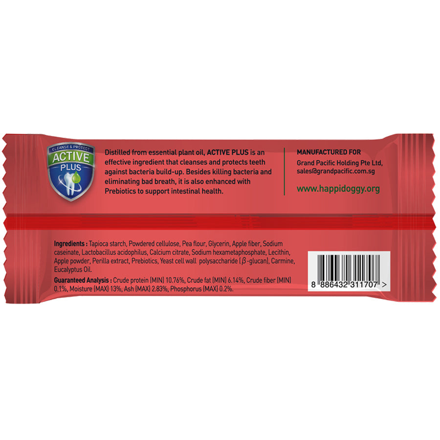 Happi Doggy Dental Chew Zest Apple Dog Treat (4 inch)