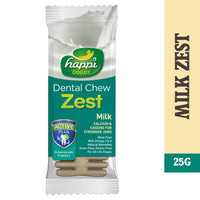 Happy Skippi Dental Chew Zest Milk Dog Treat (4 inch)