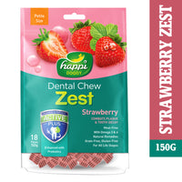 Happi Skippi Dental Chew Zest Petite Strawberry Dog Treat (2.5 inch)