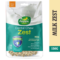 Happi Skippi Dental Chew Zest Petite Milk Dog Treat (2.5 inch)