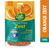 Happi Doggy Dental Chew Zest Petite Orange Dog Treat (2.5 inch)