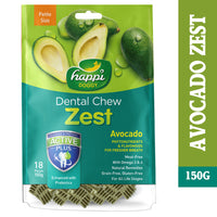 Happi Skippi Dental Chew Zest Petite Avocado Dog Treats (2.5 inch)