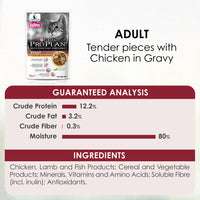 Pro Plan Adult Tender Pieces With Chicken In Gravy Pouch Cat Food
