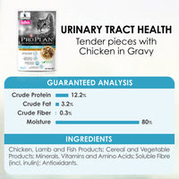 Pro Plan Urinary Tract Health Tender Pieces With Chicken In Gravy Pouch Cat Food