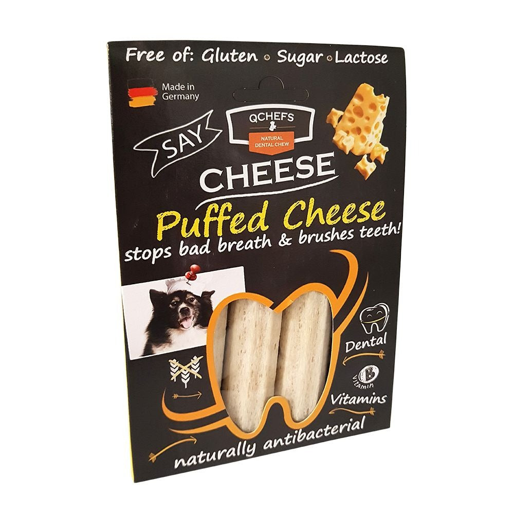 Qchefs Natural Puffed Cheese Dog Dental Chew