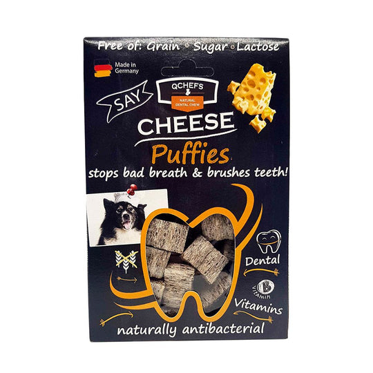 Qchefs Natural Cheese Puffies Dog Dental Chew