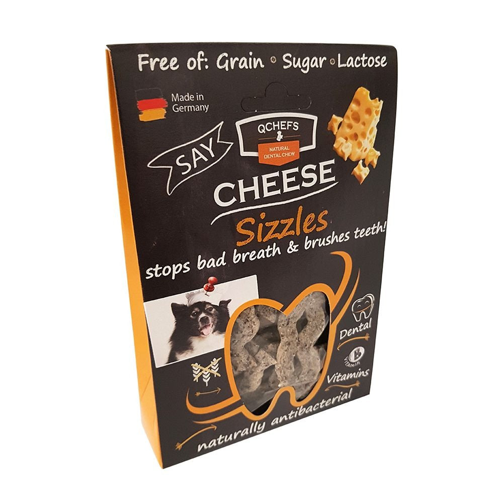 Qchefs Natural Cheese Sizzle Dog Dental Chew
