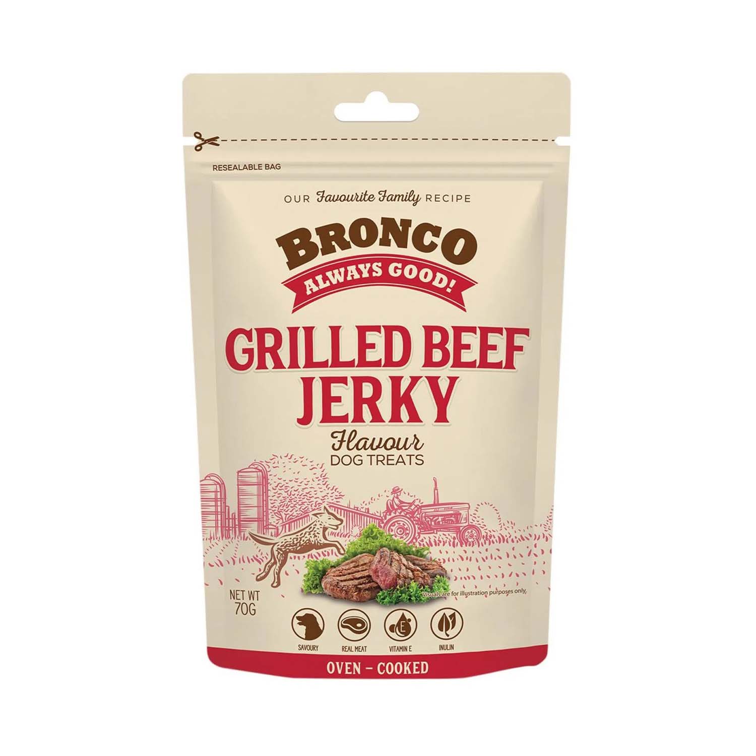 Bronco Grilled Beef Jerky Dog Treat