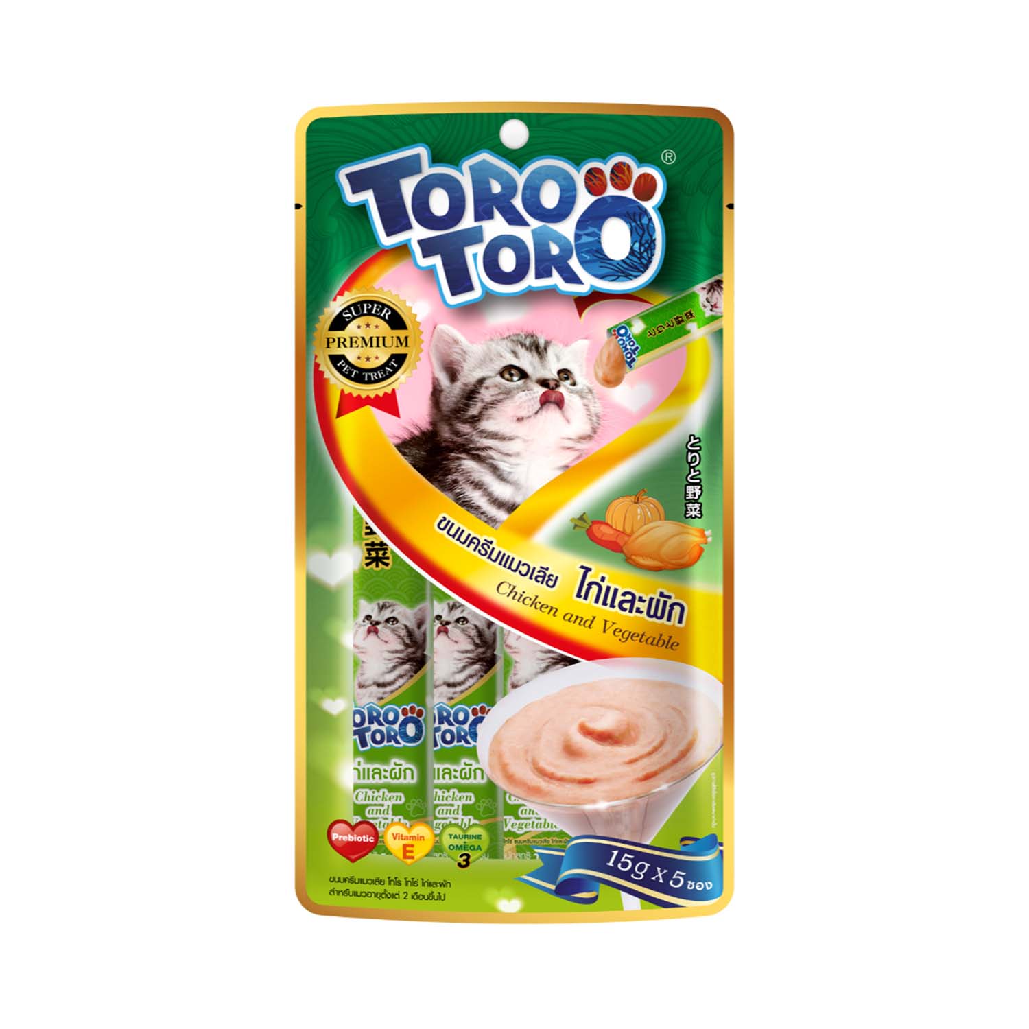 Toro Lickable Cat Treat Chicken with Vegetable