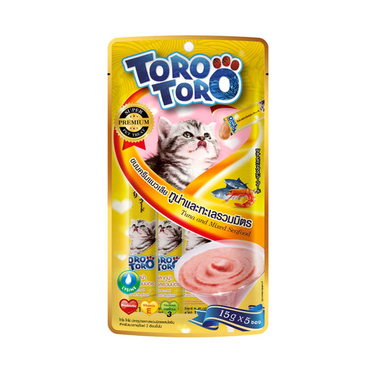 Toro Lickable Cat Treat Tuna and Seafood with Lysine
