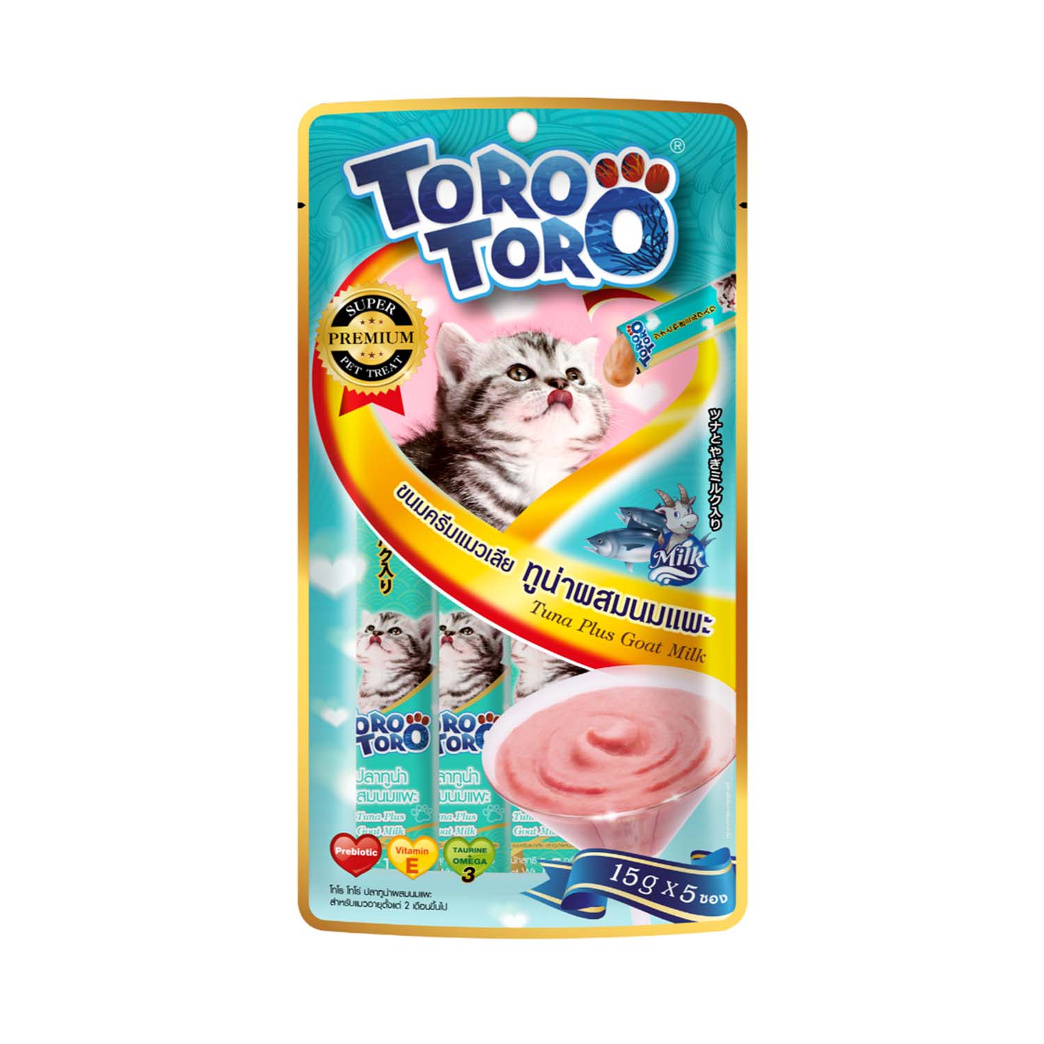 Toro Lickable Cat Treat Tuna plus Goat Milk