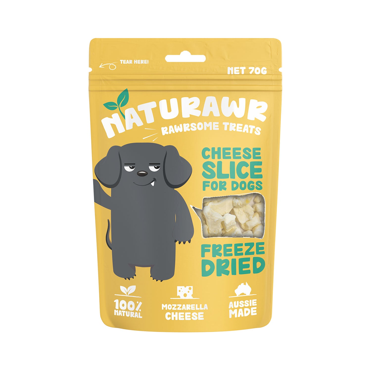 Naturawr Cheese Slice Freeze Dried Dog Treat