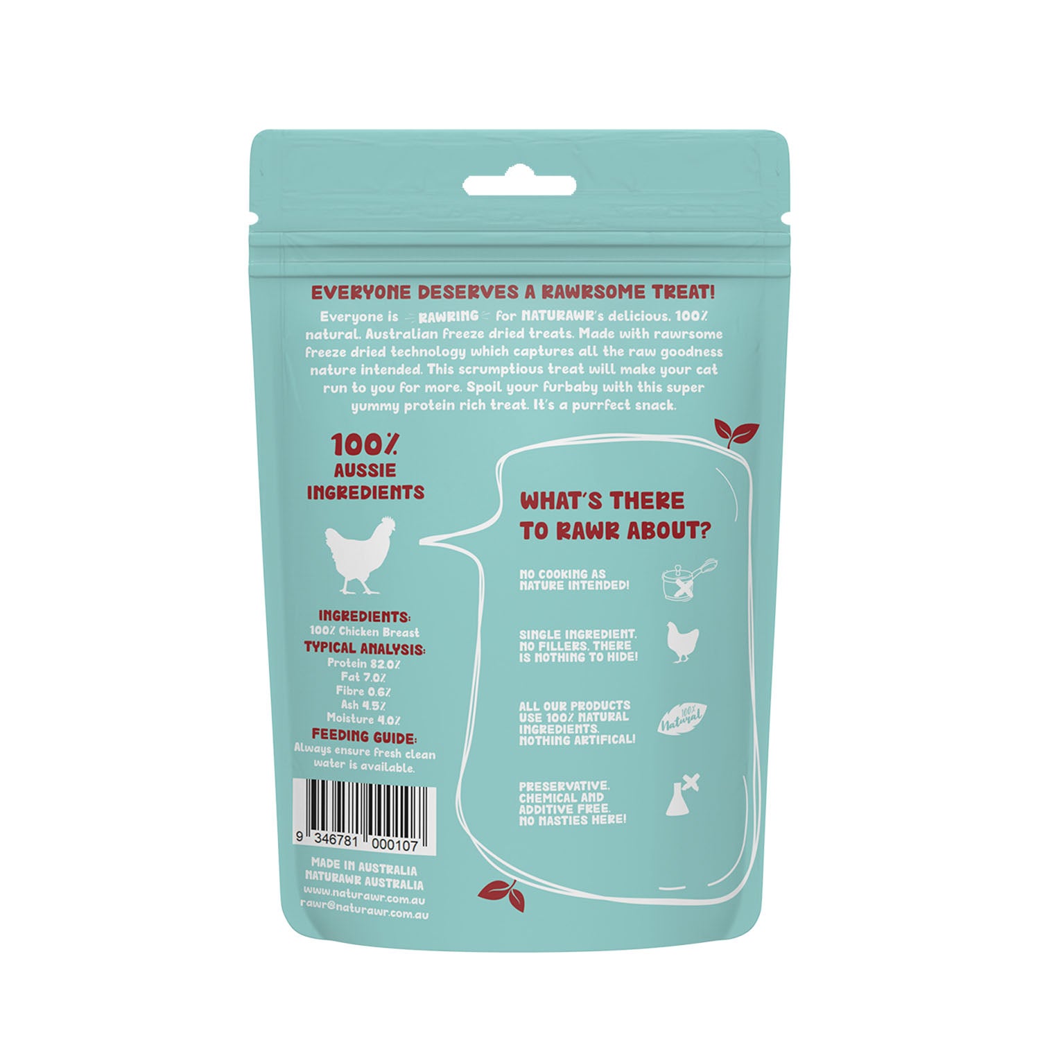 Naturawr Chicken Gems Freeze Dried Cat Treat