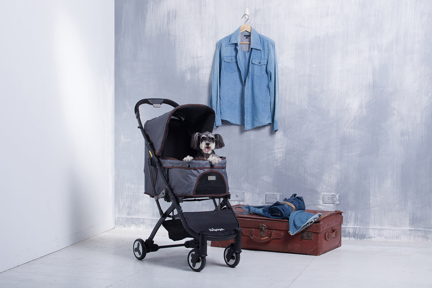 Ibiyaya Speedy Fold Pet Buggy (Grey)