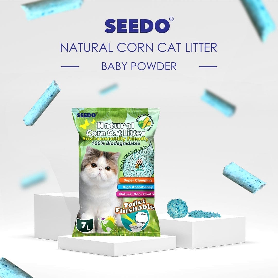 Seedo Natural Corn Flushable Cat Litter
