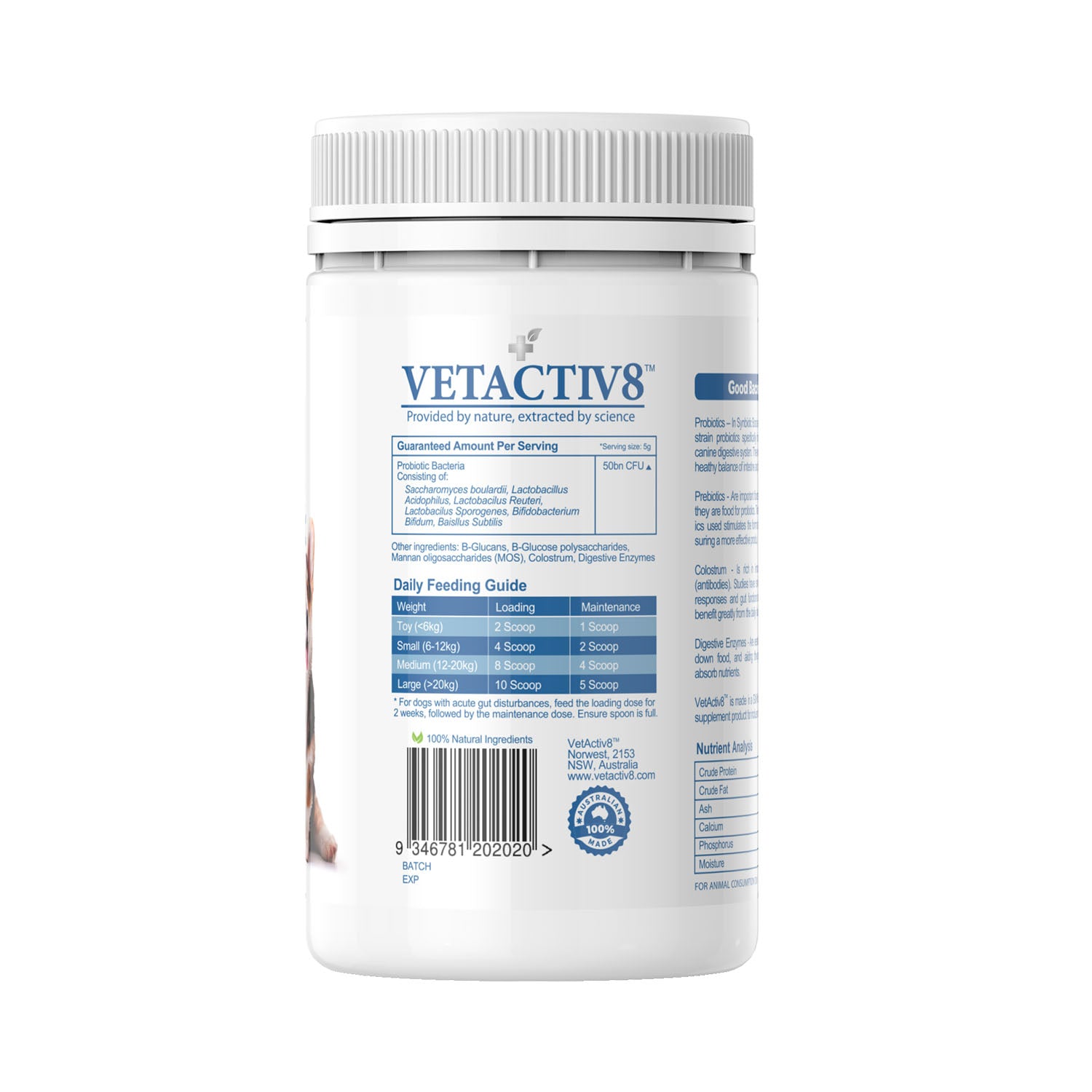 Vetactiv8 Synbiotic Boost Dog Supplement