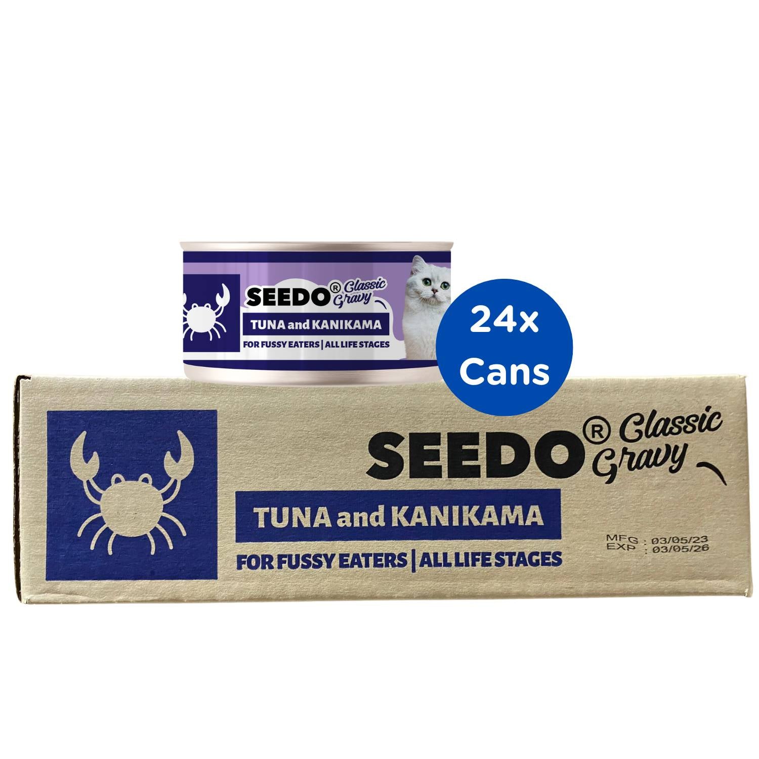 Seedo Classic Gravy Tuna & Kanikama in Gravy Wet Cat canned food